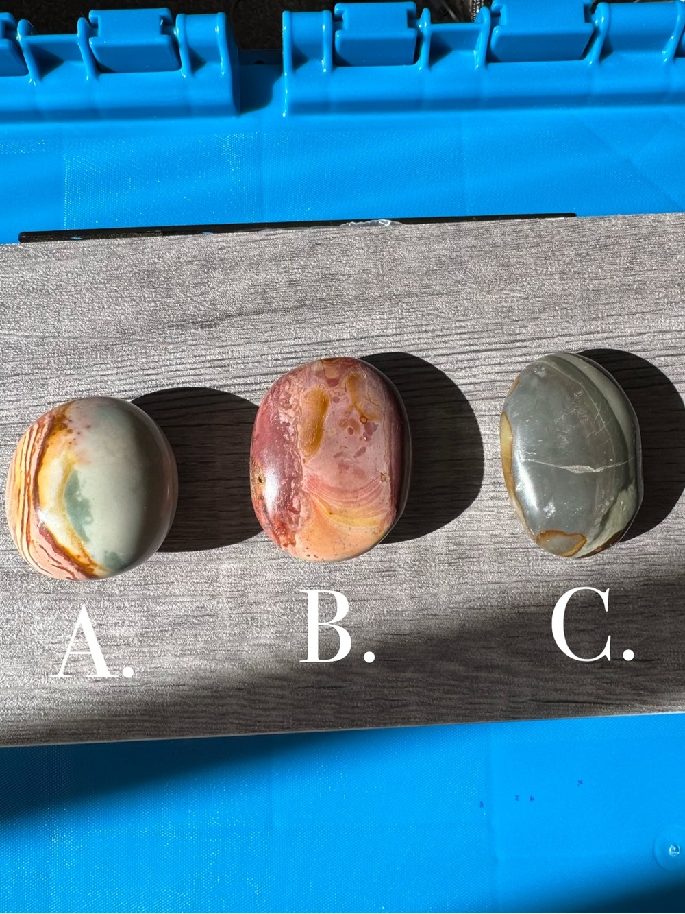 Polychrome Jasper Palmstones
